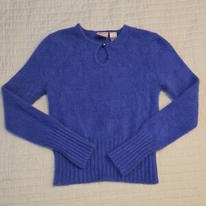Purple Angora Sweater, Crew Neck, Long Sleeve, Size Medium